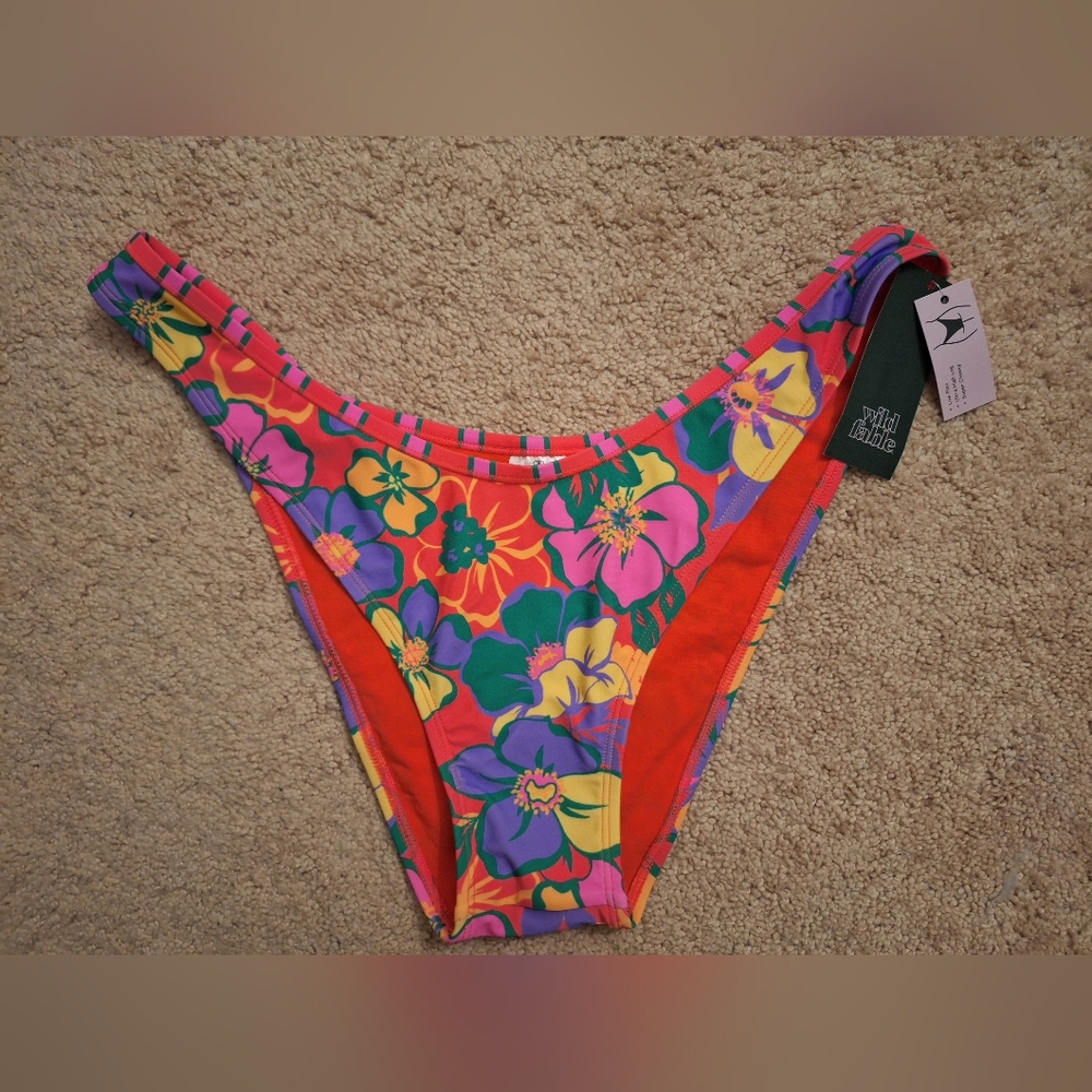 Wild Fable Floral Bikini Bottom Size Large